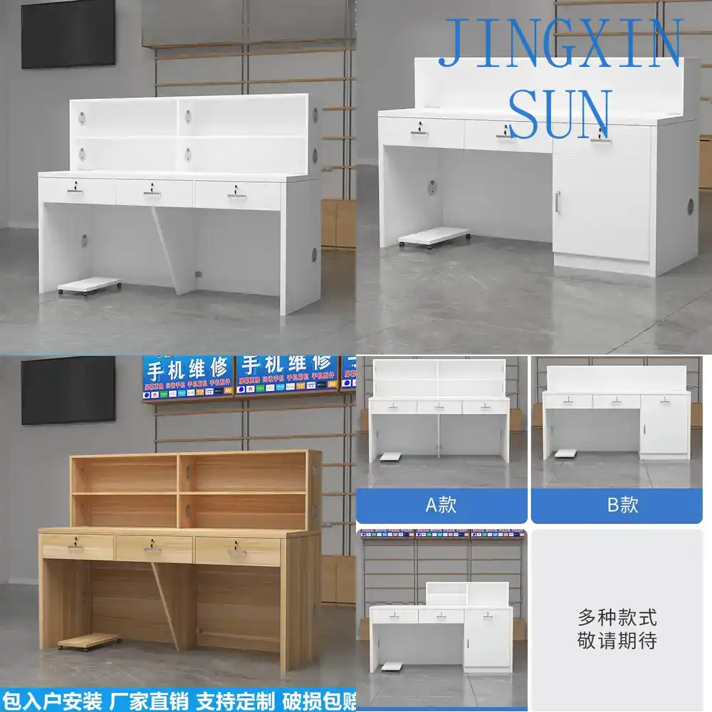 Workshop Tools Store - ショップカウンター、受付テーブル、チェックアウトページ、バーテーブル、小売店、オフィス、作業場用のワークベンチ